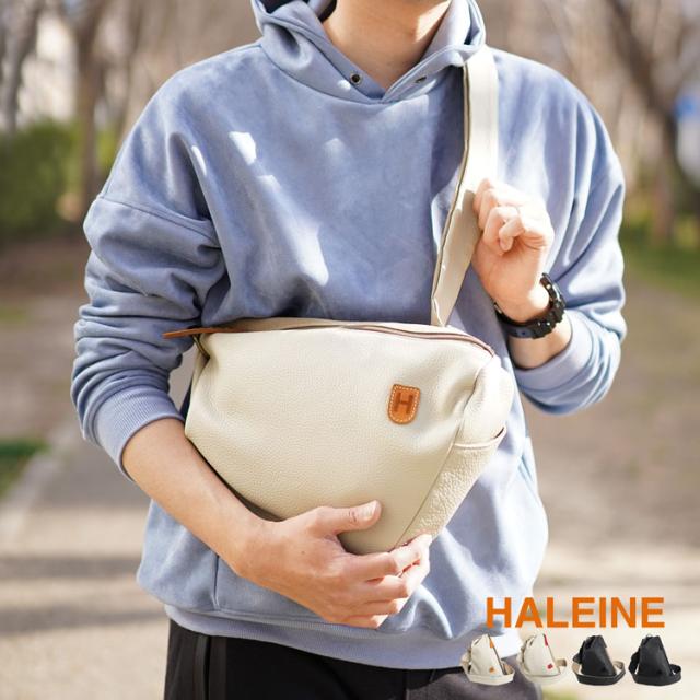 ショルダーバッグ メンズ スリングバッグ HALEINE イタリアン シュリンクレザー 牛革 栃木レザー ヌメ革 日本製 ボディバッグ(07000418-mens-1r)の通販は