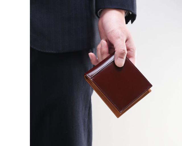 PRAIRIE プレリー コードバン 二つ折り財布 薄い PRAIRIE コードバン 二つ 折り財布 レディース 本革 日本製 薄型
