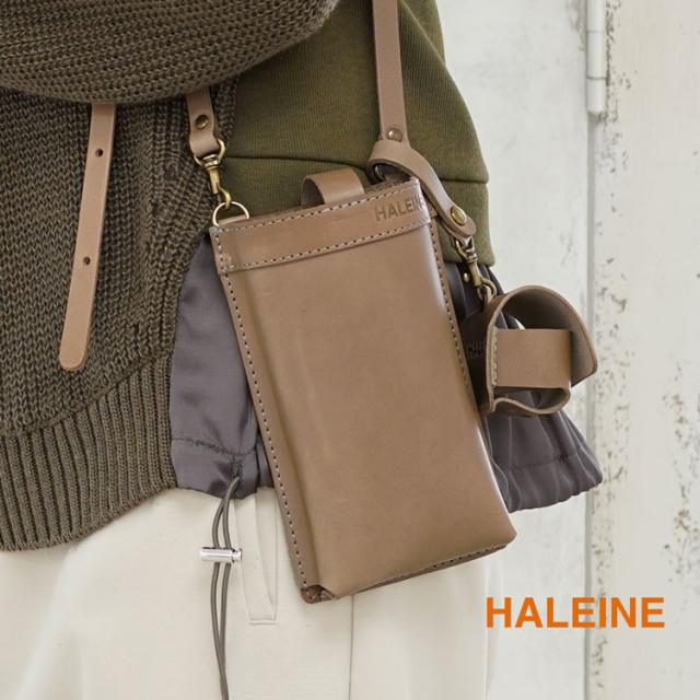 スマホポーチ 入れたまま 本革 レディース 栃木レザー ヌメ革 HALEINE(07000465r)