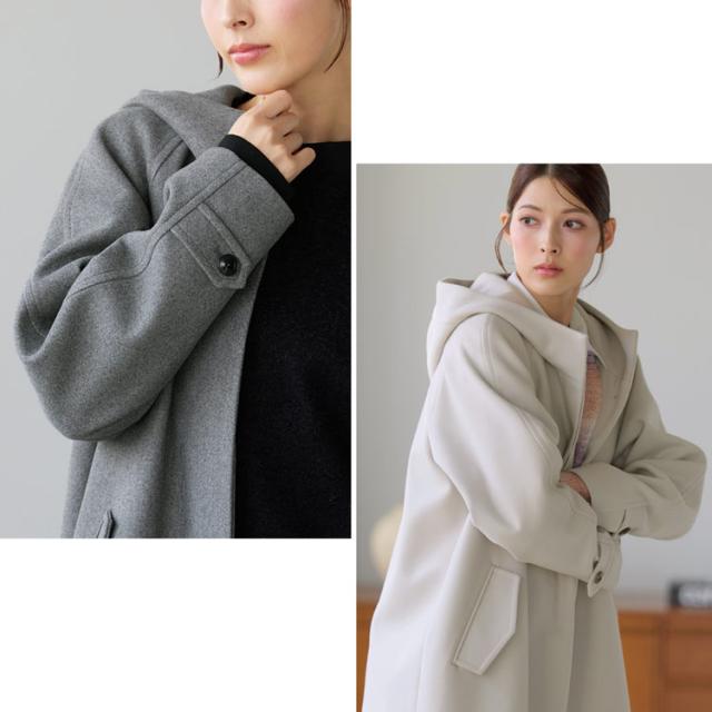 ロングコート フード付き レディース ロング丈 コート フード付きコート 冬 M L ウールタッチ 冬アウター ゆったり アウター ロング丈コート ラグラン 洗える Filomo フィローモ ブランド フーテッドコート ギフト プレゼント 6F (08000222r)