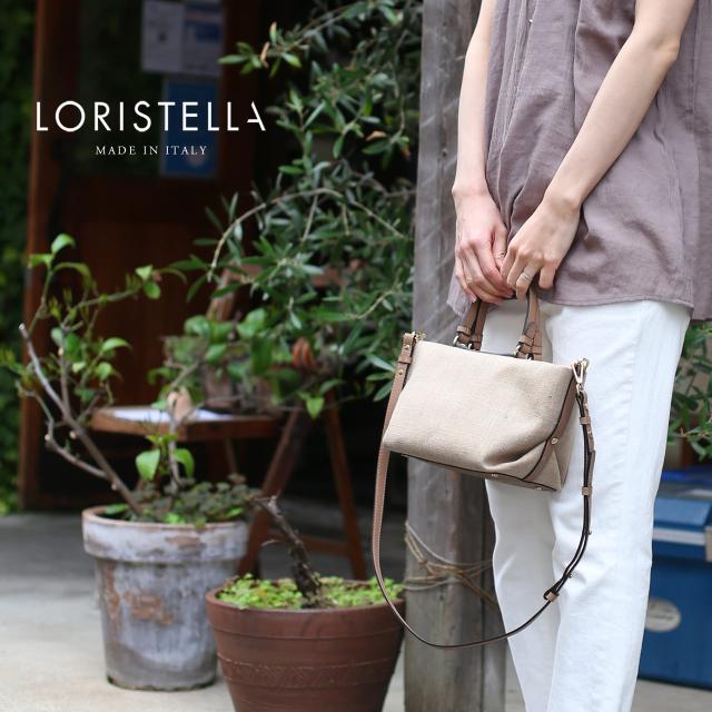 ブランド バッグ レディース LORISTELLA イタリア リネン 本革 2way 春 夏 ショルダーバッグ 斜めがけ ロリステッラ レザー 浴衣 に 合う (07000510r)_4