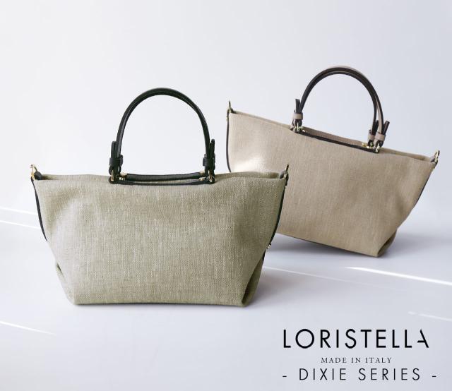 ブランド バッグ レディース LORISTELLA イタリア リネン 本革 2way 春 夏 ショルダーバッグ 斜めがけ ロリステッラ レザー 浴衣 に 合う (07000510r)_3