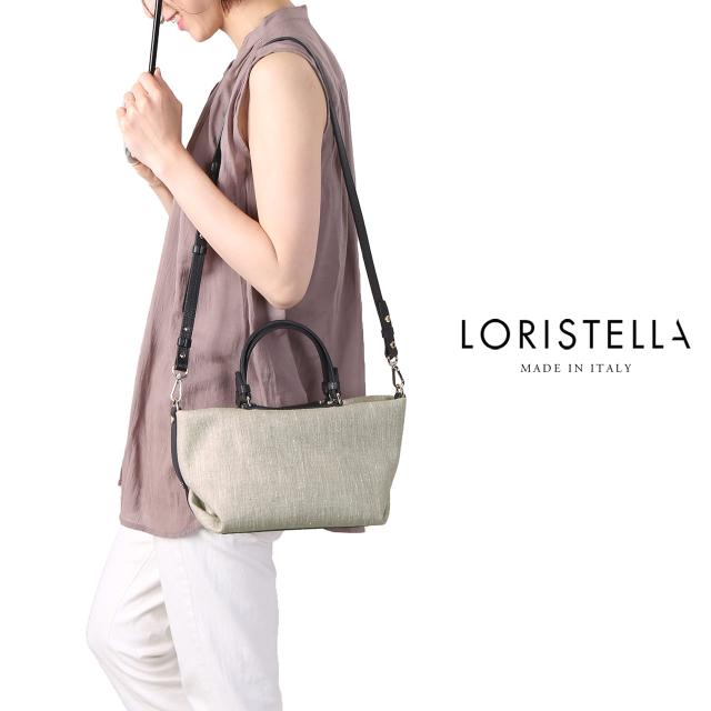 ブランド バッグ レディース LORISTELLA イタリア リネン 本革 2way 春 夏 ショルダーバッグ 斜めがけ ロリステッラ レザー 浴衣 に 合う (07000510r)_1