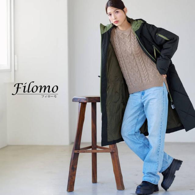ダウン コート フード 付き レディース Filomo ダウンコート 冬