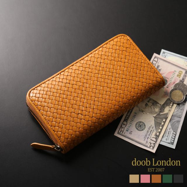 ヌメ革 イントレチャート 長財布 メンズ 本革 大容量 ラウンド