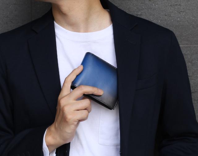 PRAIRIE プレリー 牛革 グラデーション 二つ折り 財布 折り財布 レディース 日本製(09000453r)_2