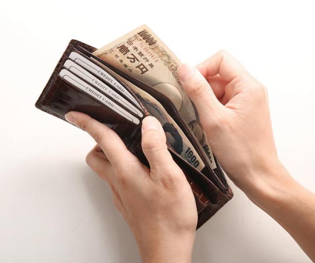 クロコダイル 二つ 折り財布 日本製 シャイニング 加工 一枚革 センター取り 小銭入れ付き JRA 桐箱付き 4FA (06001740r)_9