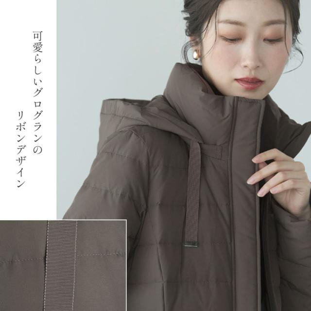 新品未使用 クロコダイル ソフトタフタフーデットダウンコートM