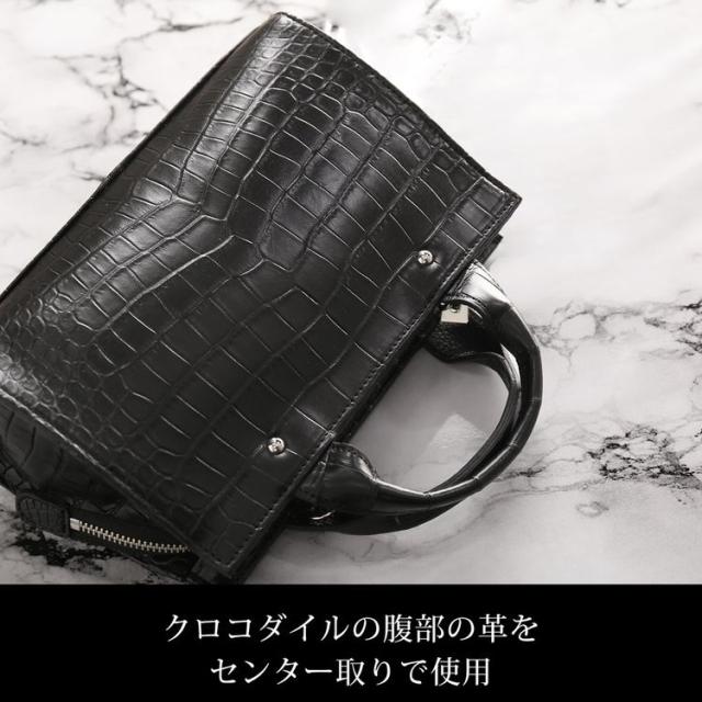 クロコダイル メンズ 2WAY ハンドバッグ 日本製 2WAY ミニトート