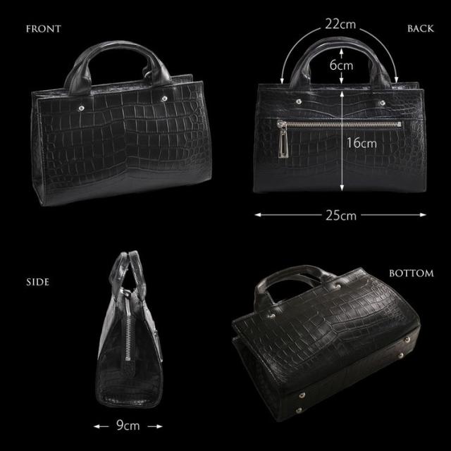 クロコダイル メンズ 2WAY ハンドバッグ 日本製 2WAY ミニトート