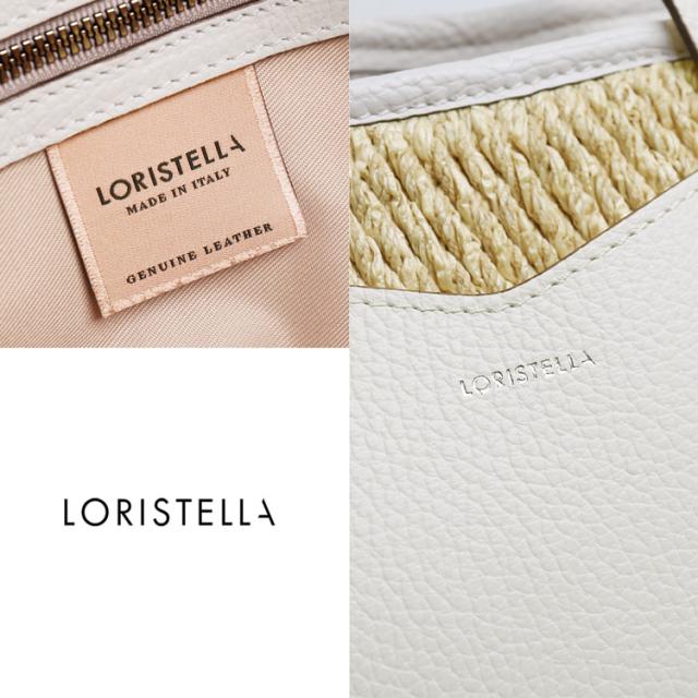 Loristella ロリステッラ ブランド トートバッグ 旅行 2way ショルダーバッグ レディース ハンドバッグ イタリア ストロー かわいい バスケット カゴバッグ かごバッグ 旅行 アイボリー グリーン ブラック 春 夏 牛革 レザー プレゼント ギフト 浴衣 に 合う (07000549r)_12