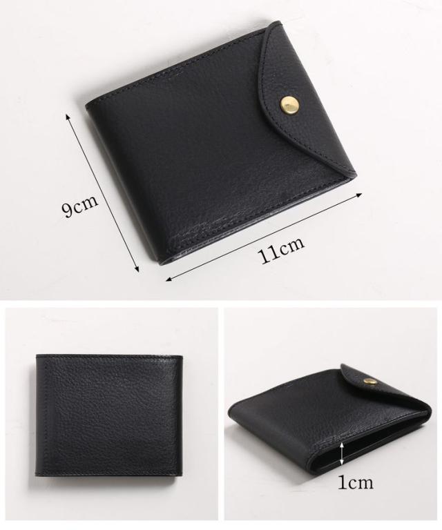 ベジタブル タンニン レザー 2つ折り 財布 牛革 本革 メンズ【名入れ