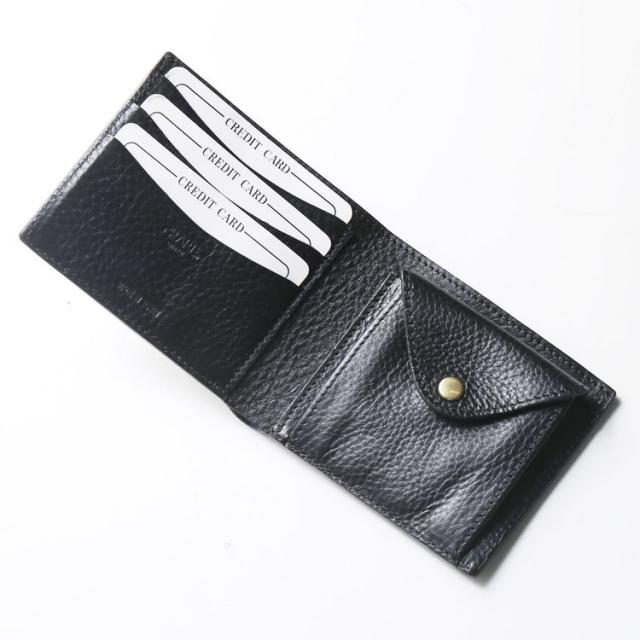 ベジタブル タンニン レザー 2つ折り 財布 牛革 本革 メンズ【名入れ