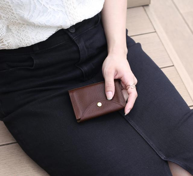 ベジタブル タンニン レザー 2つ折り 財布 日本製 本革 レディース【名