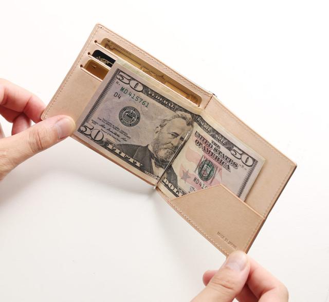 ナチュラル コードバン マネークリップ 日本製 PRAIRIE プレリー