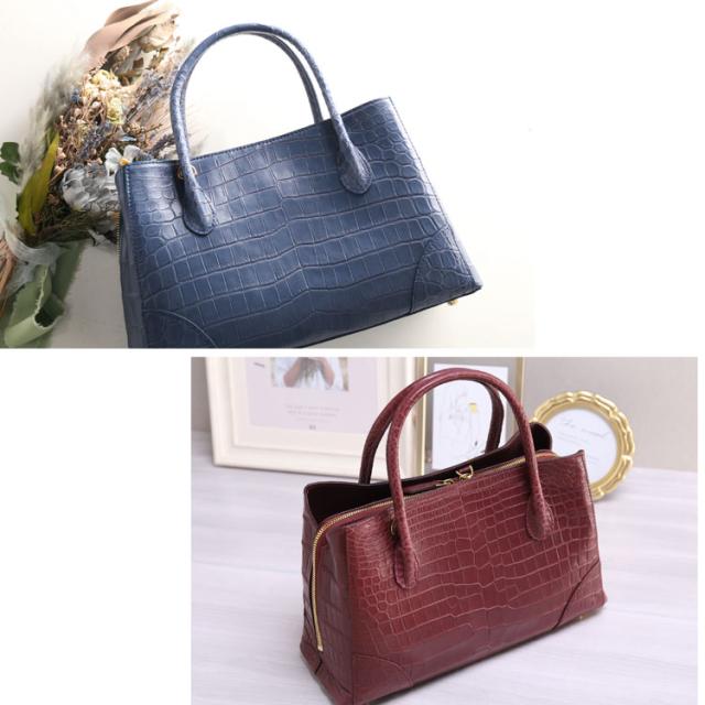 クロコダイル ハンドバッグ レディース 2WAY ショルダーベルト