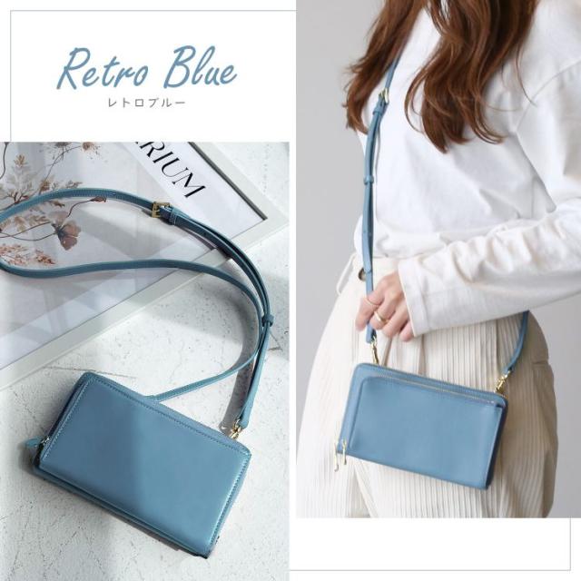 スマホショルダーバッグ 大人 かわいい 横型 財布 本革 スマホ