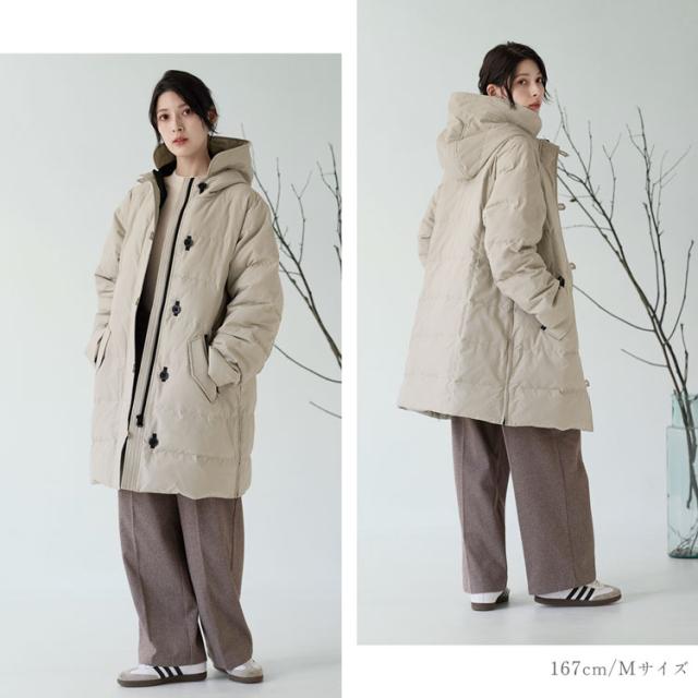 ダウンコート レディース ブランド Filomo フード付き カジュアル 白 