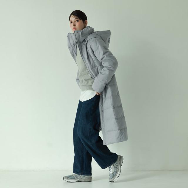 ダウンコート レディース ロング ダウン90% フード付き Filomo