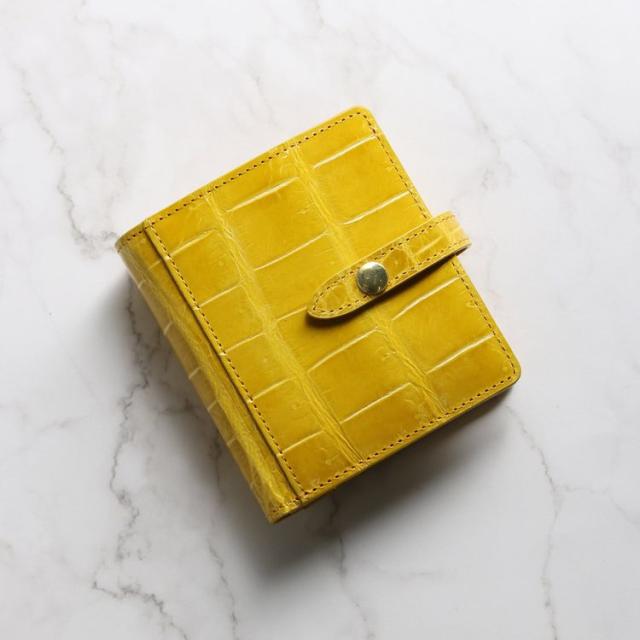 クロコダイル 二つ折り 財布 メンズ シャイニング 加工 ベルト付き (06001819-mens-1r)_8
