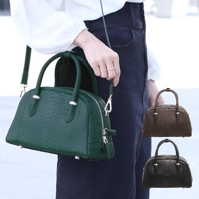 ダイヤモンド パイソン ハンドバッグ レディース 2WAY ショルダーバッグ ヘビ革 本革 小さめ バッグ ショルダー 肩掛け 斜め掛け 蛇革 蛇柄 パイソン柄 大容量 実用的 贈り物 ギフト プレゼント  5F (06001829r)