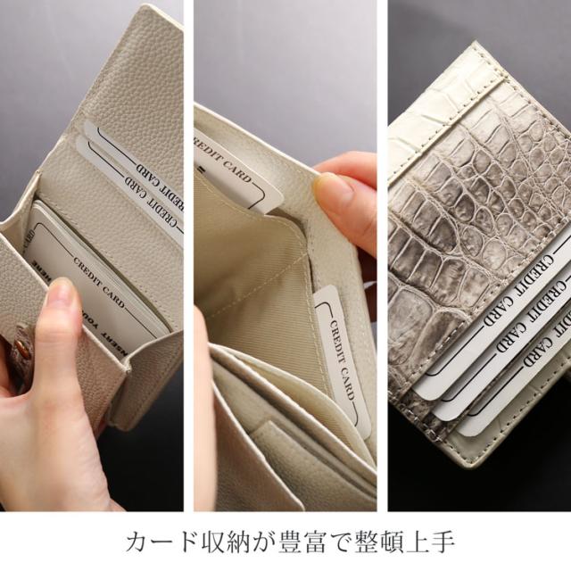 ヒマラヤ クロコダイル メンズ 折り財布 ベルト付き ボックス型 小銭入れ付き 鰐革 本革 折財布 二つ折り プレゼント ギフト(06001845-mens-1r)_5