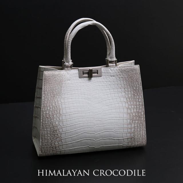 ヒマラヤ ポロサス トートバッグ レディース マット 加工 センター取り 2WAY スモール クロコダイル 30cm幅 ミディアム トート 鰐革 保証書付き 本革 トート型 B5 対応 プレゼント ギフト(06001897r)