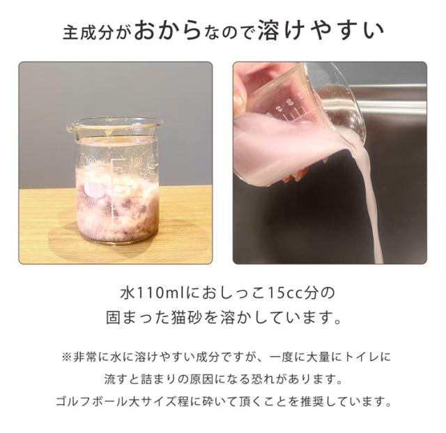 猫砂 健康チェック おから 5個セット 天然素材 ph おしっこチェック 流せる 固まる 軽い 消臭 ネコノスナPRO 5L 猫の砂 抗菌 防カビ 溶岩石配合 飛び散らない 猫トイレ 燃えるゴミ 猫用 軽量 無香料 (09000675-set-1r)_11