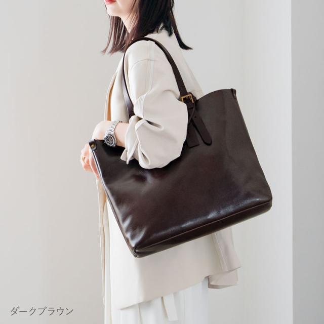トートバッグ メンズ 大きめ a4 本革 日本製 牛革 HALEINE バッグ ヌメ革 切りっぱなし たつの レザー カジュアル クロコダイル型押し 全11色 【名入れ 可能】 (07000058-mens-1r)_8