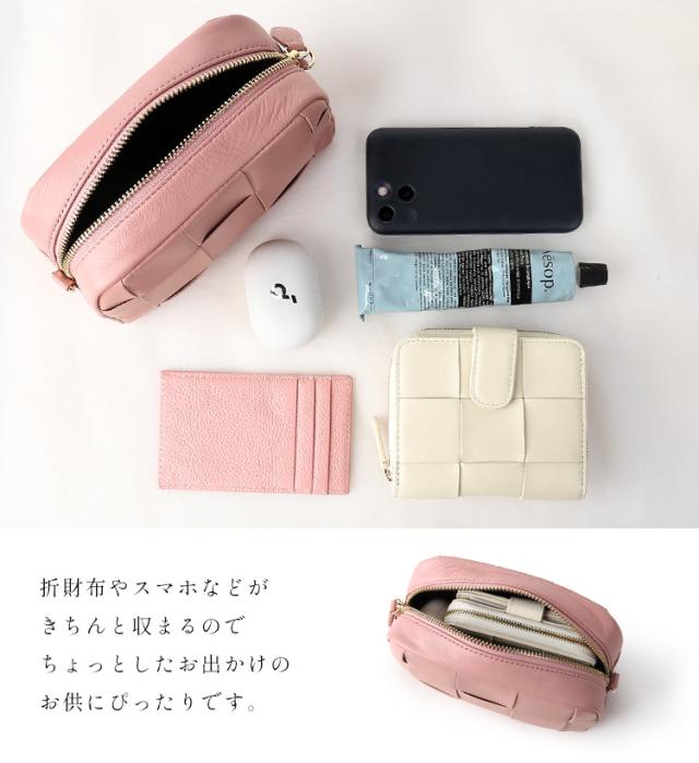 ショルダーバッグ レディース 本革 ブランド 2way レザーバッグ ポーチ 小物入れ 革 斜めがけ 本革バッグ レディースバッグ ショルダー ミニ 軽い 高見え 羊革 シープ mieno 4FB (07000679r)_5