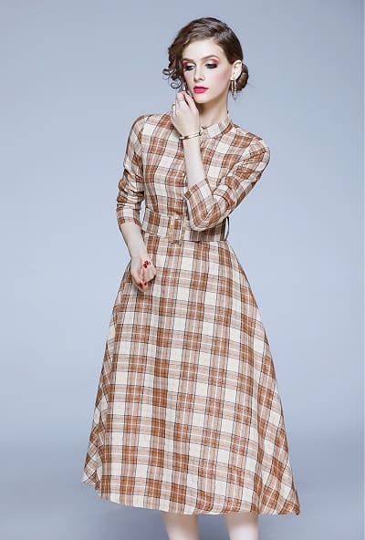 パーティー 二次会 結婚式 披露宴 レトロ感 チェック柄ドレスワンピース S 3l の通販はau Pay マーケット ドレス通販dressshopageha