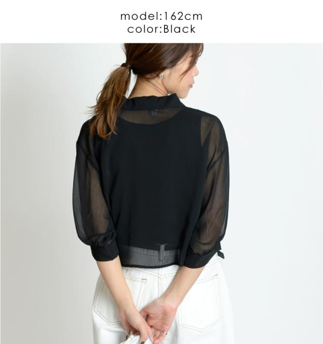 シャツ/ブラウス(長袖/七分) juemi CN See-through Pullover marai シャツ レディース シャツブラウス トップス 羽織り 七分