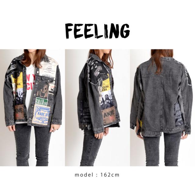 デニムジャケット レディース 大きいサイズ Gジャン ジャケット