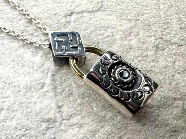 カルチャーゲート　南京錠ペンダント　ブルートパーズ　PD-No.17　Culture Gate　ペンダントトップ メンズの通販は