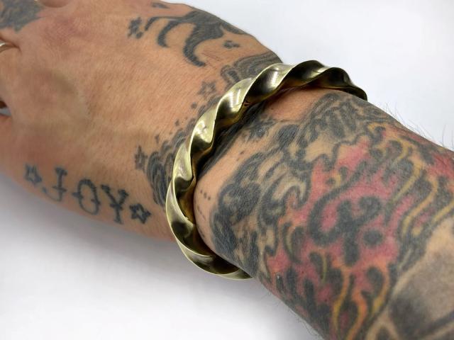 シリーエッセンス silly essence ツイストヘビーバングル twisted heavy bangle brass sebn-0010 メンズ レディース_2