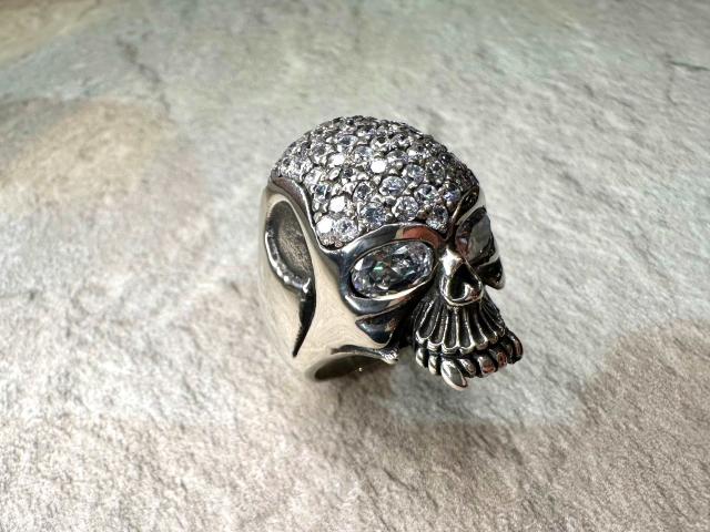 【送料無料】ラグジュアリー・スカル・リング 17号 シルバーリング　Silver925　シルバーアクセサリー リング メンズ