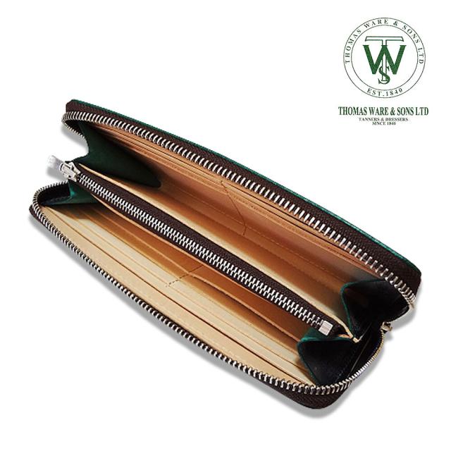 送料無料】 トーマスウェア社製 ブライドルレザー ラウンドジップ