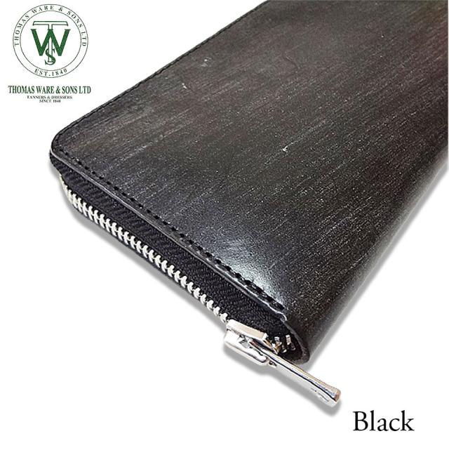 送料無料】 トーマスウェア社製 ブライドルレザー ラウンドジップ