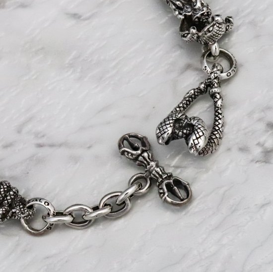 ZOCALO（ソカロ）3ヘッド・コブラ・ガネーシャ・ブレスレット 3-Head Cobra Ganesh Bracelet :(20cm)｜3ヘッド・コブラ