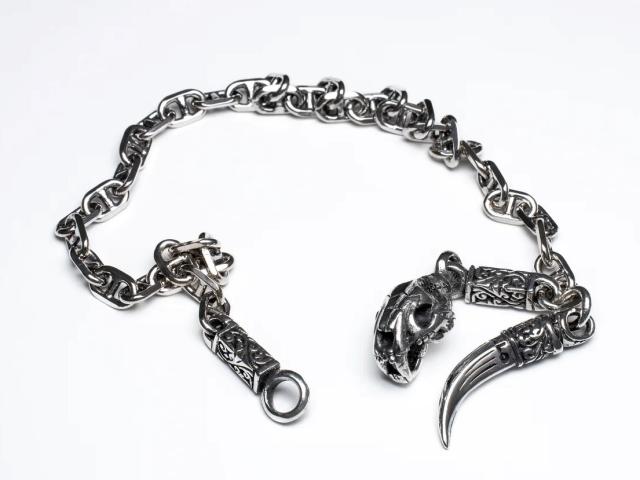 【ZOCALO】 サーベルタイガー　バングル Saber Toothed Tiger Facing Bracelet : S (20cm)｜サーベル