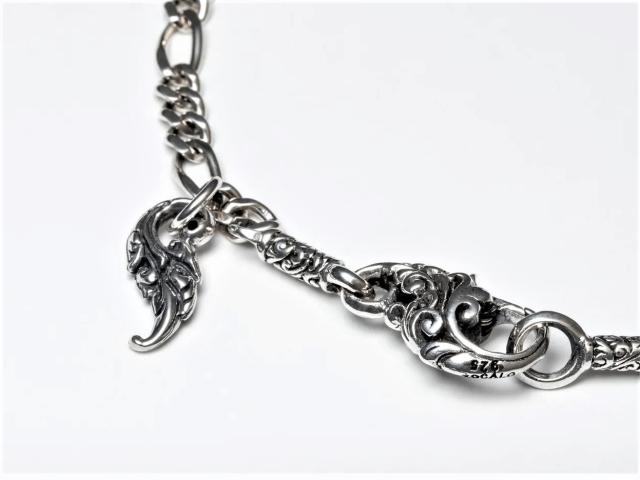 【送料無料】 ZOCALO ソカロ アイビー・オブ・フレイム・チャームロック・ブレスレット CHARM LOCK BRACELET : IVY OF FLAME : FIGARO 19cm 20cm ZBLS-0029 シンプル ブレスレット メンズ レディース_1