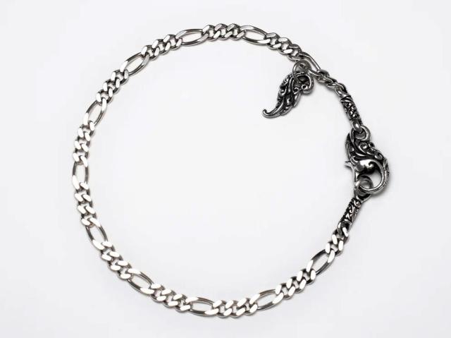 【送料無料】 ZOCALO ソカロ アイビー・オブ・フレイム・チャームロック・ブレスレット CHARM LOCK BRACELET : IVY OF FLAME : FIGARO 19cm 20cm ZBLS-0029 シンプル ブレスレット メンズ レディース_5