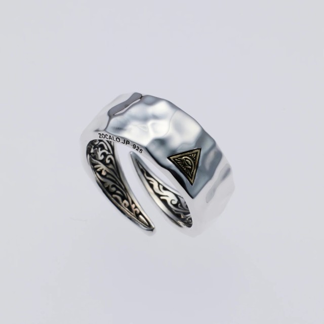 送料無料】ZOCALO ソカロ HAMMERED TEXTURE RING（EYE OF PROVIDENCE