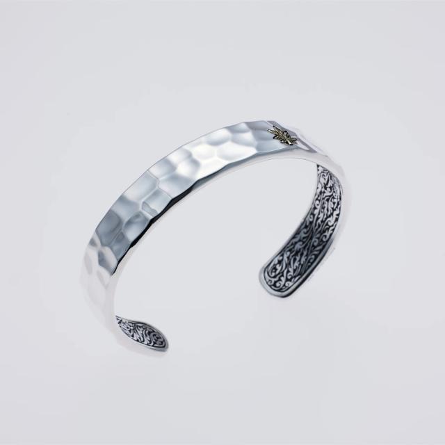 【送料無料】 ZOCALO ソカロ 鎚目 バングル リーフ HAMMERED TEXTURE BANGLE LEAF ZBAS-0022 シンプル ブレスレット メンズ レディース_8