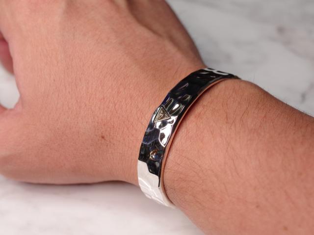 【送料無料】 ZOCALO ソカロ 槌目バングル アイ・オブ・プロビデンス HAMMERED TEXTURE BANGLE EYE OF PROVIDENCE ZBAS-0023 シンプル ブレスレット メンズ レディース_2