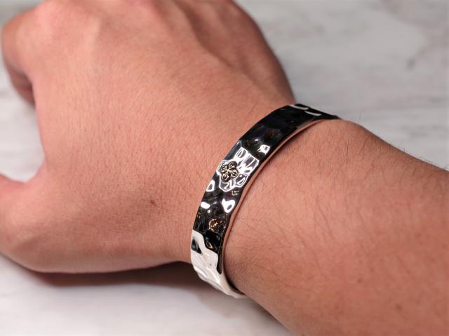 【送料無料】 ZOCALO ソカロ 槌目バングル ダブルドージェ HAMMERED TEXTURE BANGLE DOUBLE DORJE ZBAS-0024 シンプル ブレスレット メンズ レディース_2