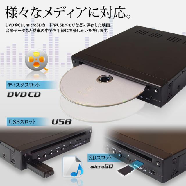 Dvdプレーヤー Dvdプレイヤー ハーフdin 1 2din 車載用 Cprm対応 Usb Sdカードスロット搭載 外部av入力対応 薄型の通販はau Pay マーケット 300円offお得クーポン有 Car快適空間