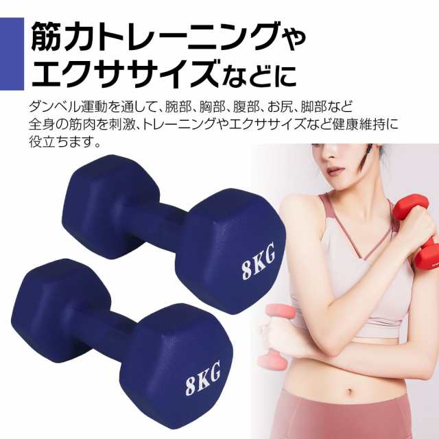六角形 黒 1個 久しい 8kg ダンベル JTW