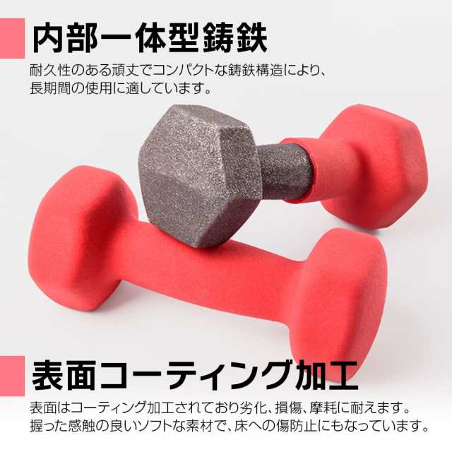 ダンベル 2個セット 鉄アレイ 1kg 筋トレ 筋力 トレーニング