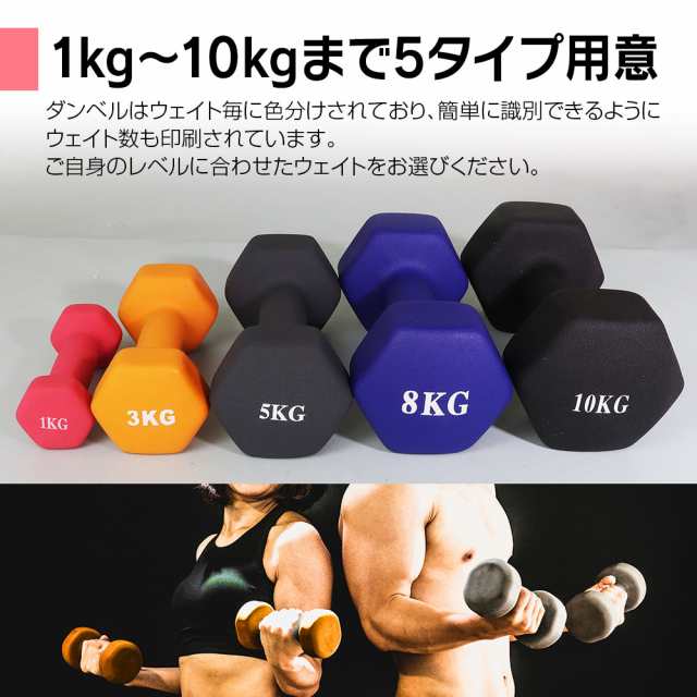 ダンベル 2個セット 鉄アレイ 1kg 筋トレ 筋力 トレーニング 